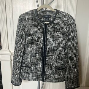 Women's Black and White Tweed Jacket